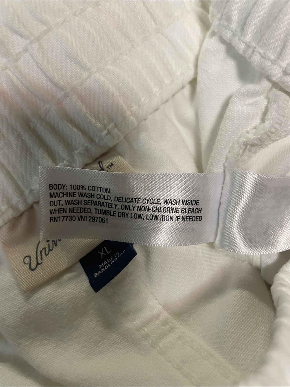 Universal Thread Wide-Leg Baggy Drawstring Pants White Size XL | NWOT/Flaw - Picture 6 of 8